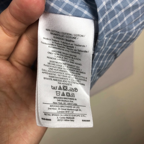 Brooks Brothers Windowpane Button Down Top Size 6P - Picture 5 of 6